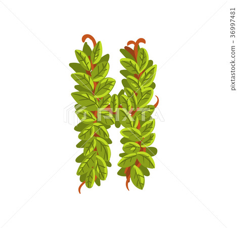 Letter H, English alphabet made of tree branches Letter H, English alphabet made of tree branches 36997481