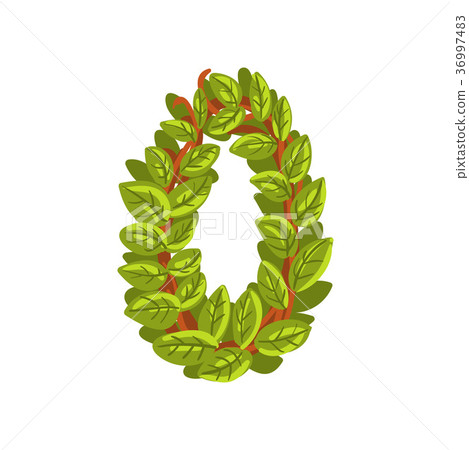 Letter O, English alphabet made of tree branches Letter O, English alphabet made of tree branches 36997483