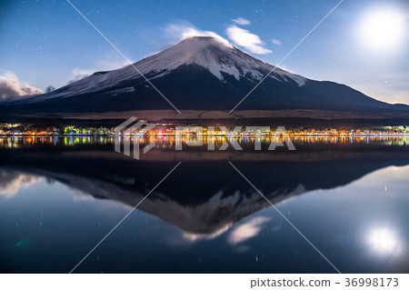 《山梨縣》富士山的星空《山中湖》 36998173