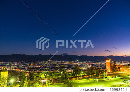 【山梨縣】笛吹川水果公園夜景，新日本三大夜景 36998524