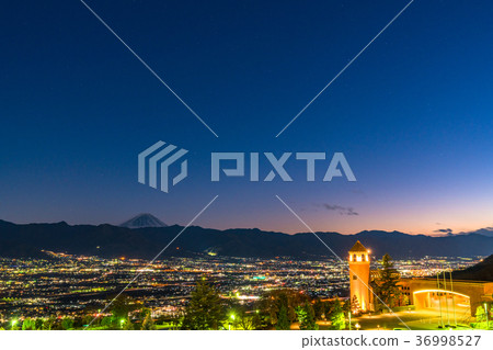 【山梨縣】笛吹川水果公園夜景，新日本三大夜景 36998527