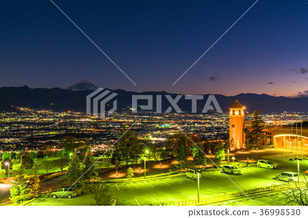【山梨縣】笛吹川水果公園夜景，新日本三大夜景 36998530