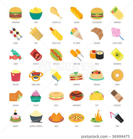 Set Vector Illustration of Fast Food 36999475