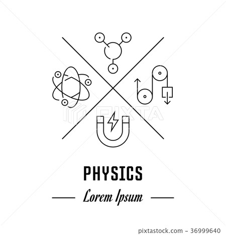 Vector Line Banner Physics Vector Line Banner Physics 36999640