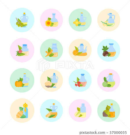 Set Vector Flat Icons of Oils 37000035