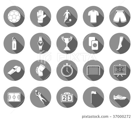 Vector set of flat icons football - Stock Illustration [37000272] - PIXTA