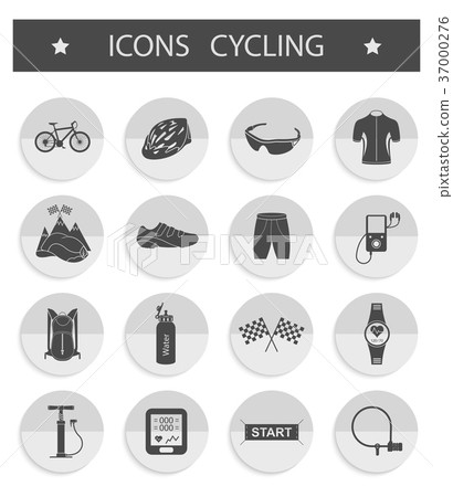 Vector set of icons cycling Vector set of icons cycling 37000276