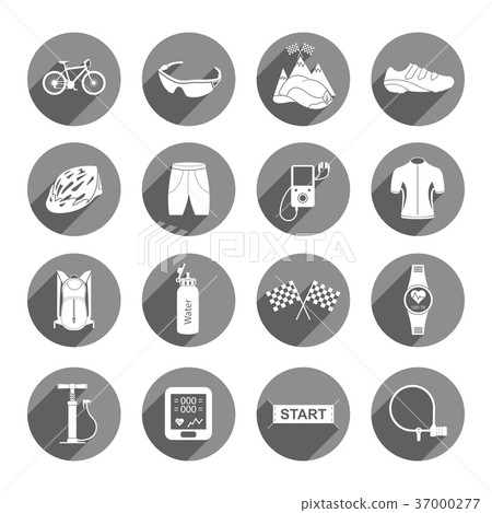 Vector set of icons cycling Vector set of icons cycling 37000277