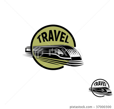 Isolated abstract round shape black color train in 37000300