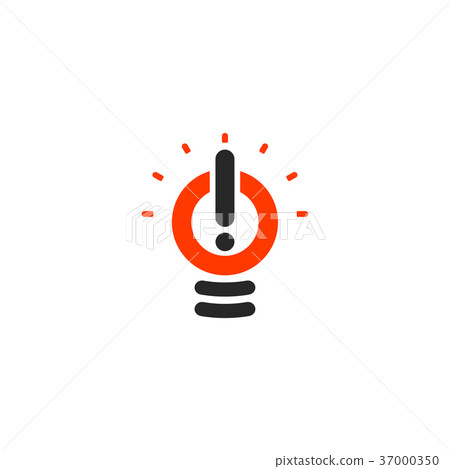 Isolated abstract red color light bulb logotype Isolated abstract red color light bulb logotype 37000350