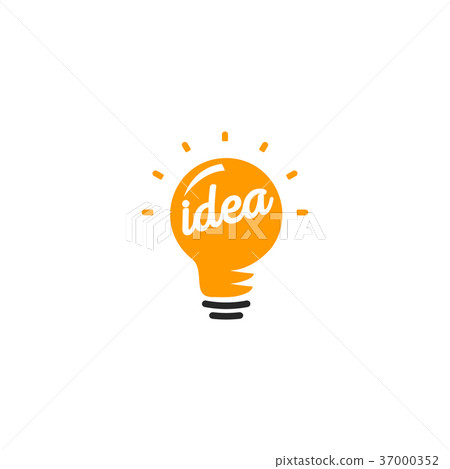 Isolated abstract orange color light bulb logotype Isolated abstract orange color light bulb logotype 37000352