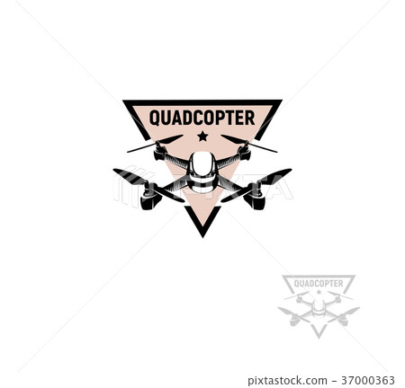 Isolated triangular shape pink color quadrocopter 37000363