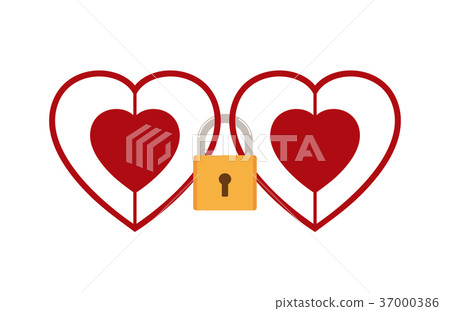 hearts locked together with padlock hearts locked together with padlock 37000386