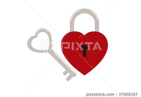 heart shape padlock  with key shape heart 37000387