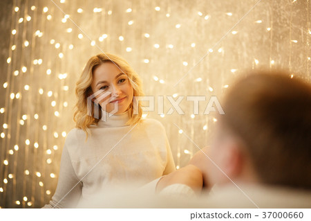 portrait of young beautiful girl on the background 37000660