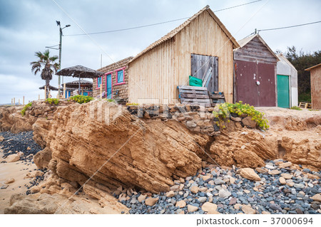 Coastal wooden barns. Porto Santo island 37000694