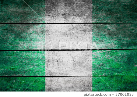 wooden texture surface with old painted flag 37001053