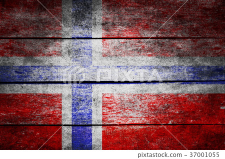 wooden texture surface with old painted flag 37001055