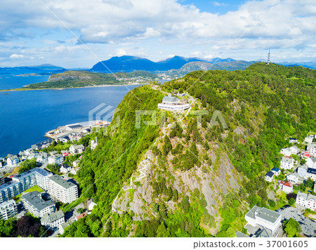 Alesund aerial panoramic view 37001605