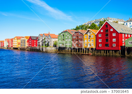 Colorful old houses, Trondheim Colorful old houses, Trondheim 37001645