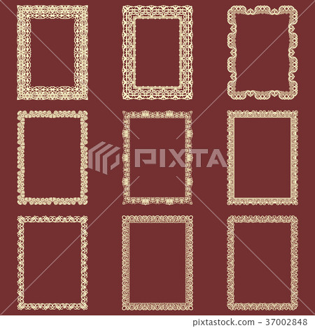 Set of rectangular vintage frames 37002848