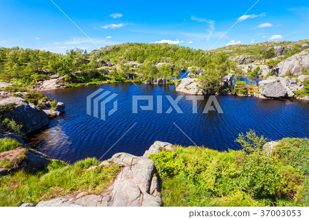 Lake near Preikestolen, Norway 37003053