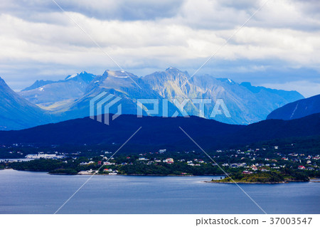 Alesund aerial panoramic view 37003547