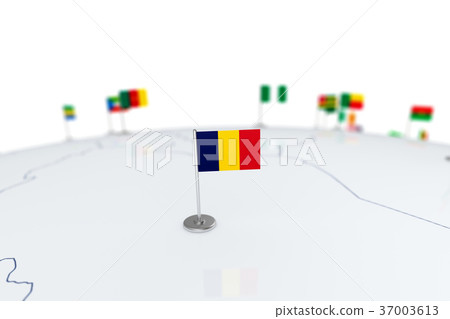 Chad flag 37003613