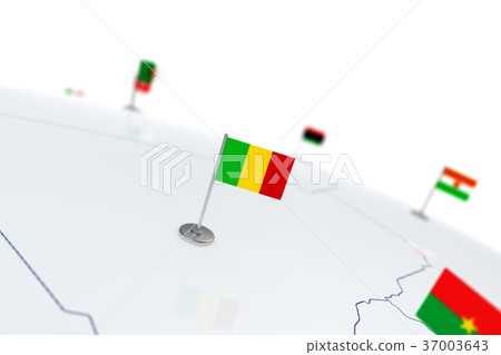 Mali flag 37003643