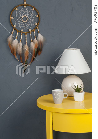 Olive dream catcher on gray Olive dream catcher on gray 37003708