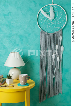 White gray dream catcher 37003710