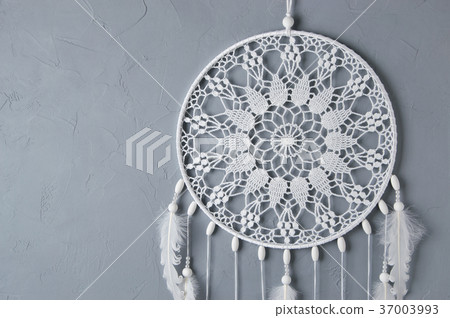 White crochet doily dream catcher 37003993