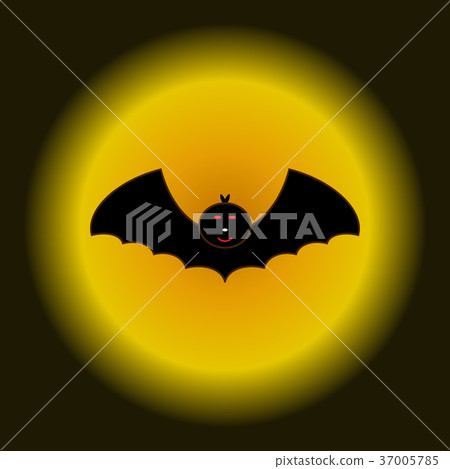 bat silhouette cartoon halloween  37005785