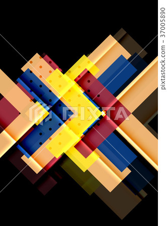 Color arrows on black background 37005890