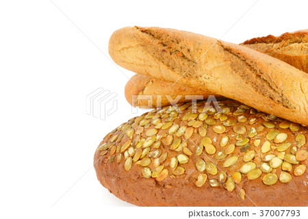 Baguette and bread with pumpkin seeds. Baguette and bread with pumpkin seeds. 37007793