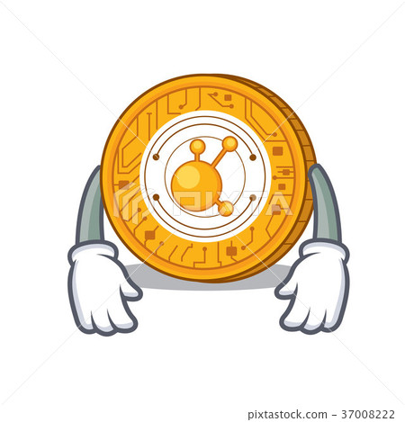 Tired BitConnect coin character cartoon Tired BitConnect coin character cartoon 37008222
