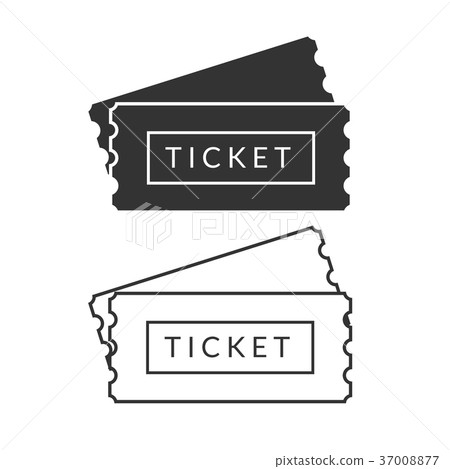 Simple black and white pass tickets Simple black and white pass tickets 37008877
