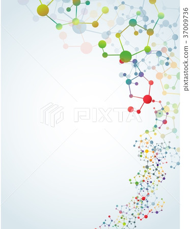 Multicolored molecular background Multicolored molecular background 37009736