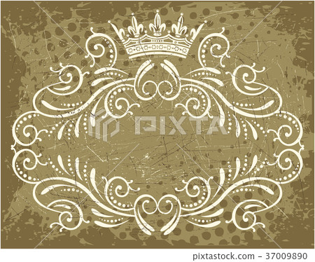 Decorative frame with crown Decorative frame with crown 37009890