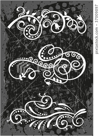 Vintage floral elements for design. 37009897
