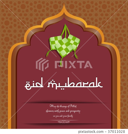 Decorative Eid mubarak background Decorative Eid mubarak background 37011028
