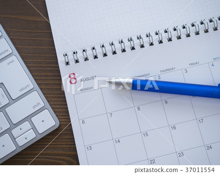 Business image · calendar · keyboard · August 37011554