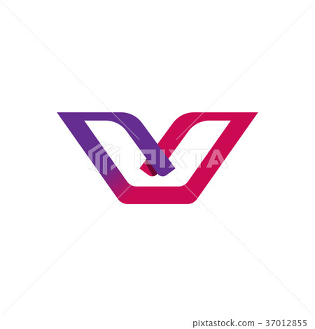 Letter V logo element vector, gradient elegant Letter V logo element vector, gradient elegant 37012855