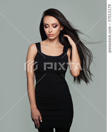 Beautiful Girl Fashion Model with Long  Hair 37013179