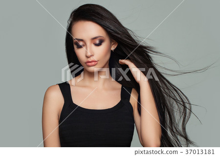 Beautiful Girl Fashion Model with Long  Hair 37013181