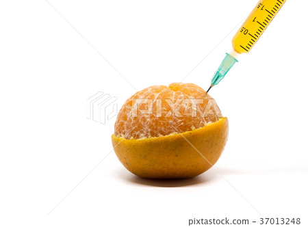 Orange fruit and vitamin C concept 37013248