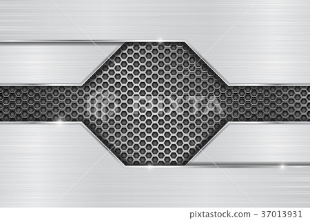 Metal background with perforation Metal background with perforation 37013931