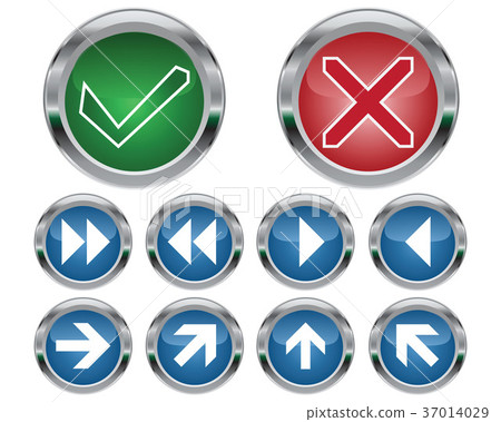 Check mark and navigation buttons  37014029