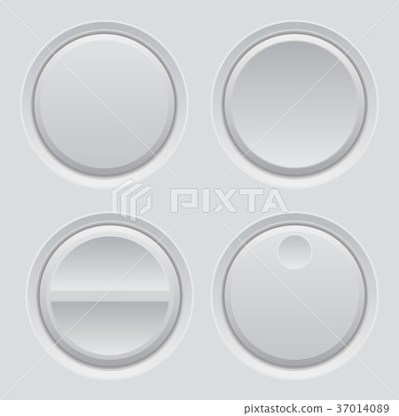 Round plastic buttons on matted background Round plastic buttons on matted background 37014089