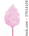 Vector sweet pink cotton candy on white background 37014109